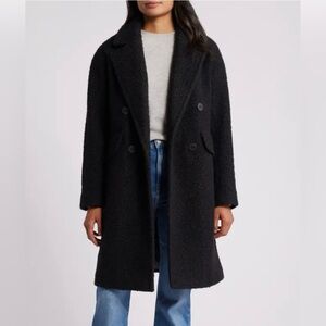 BCBGMAXAZRIA teddy coat in black
